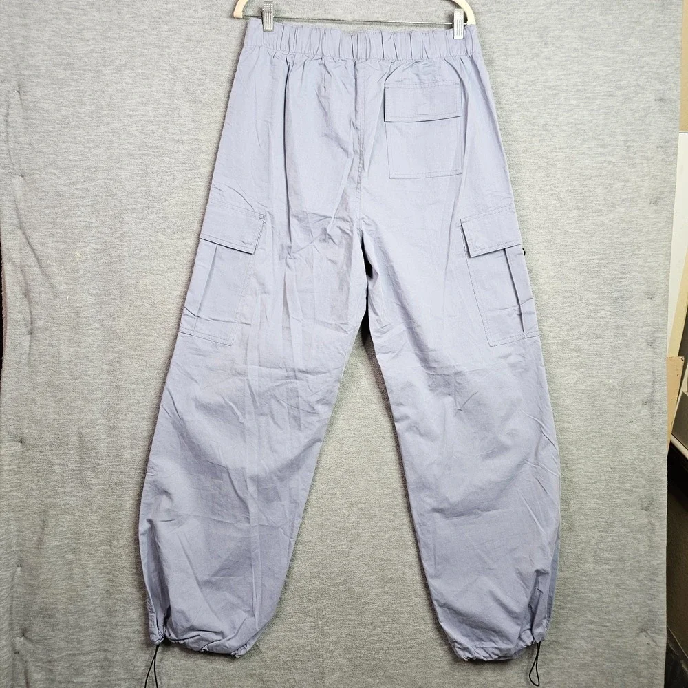 True Religion Mens Cargo Parachute Pants Lavender Wide Leg Utility Size M NWT
